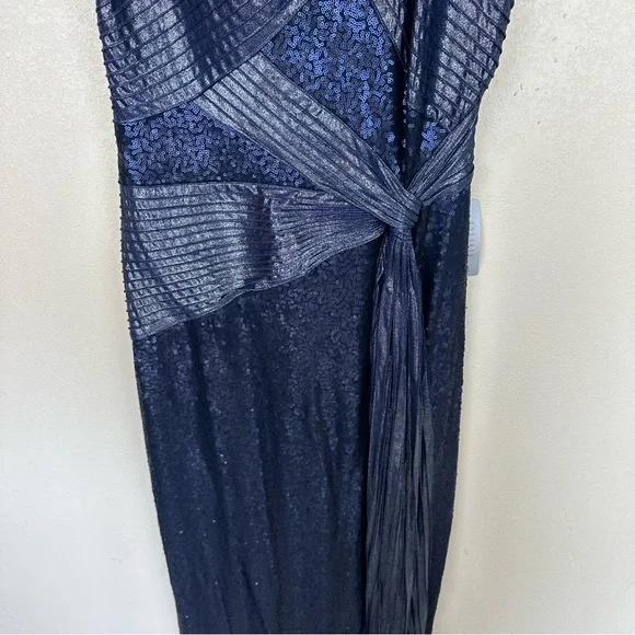 Tadashi Navy Midnight Gown Maxi Dress Size Medium - Picture 3 of 10